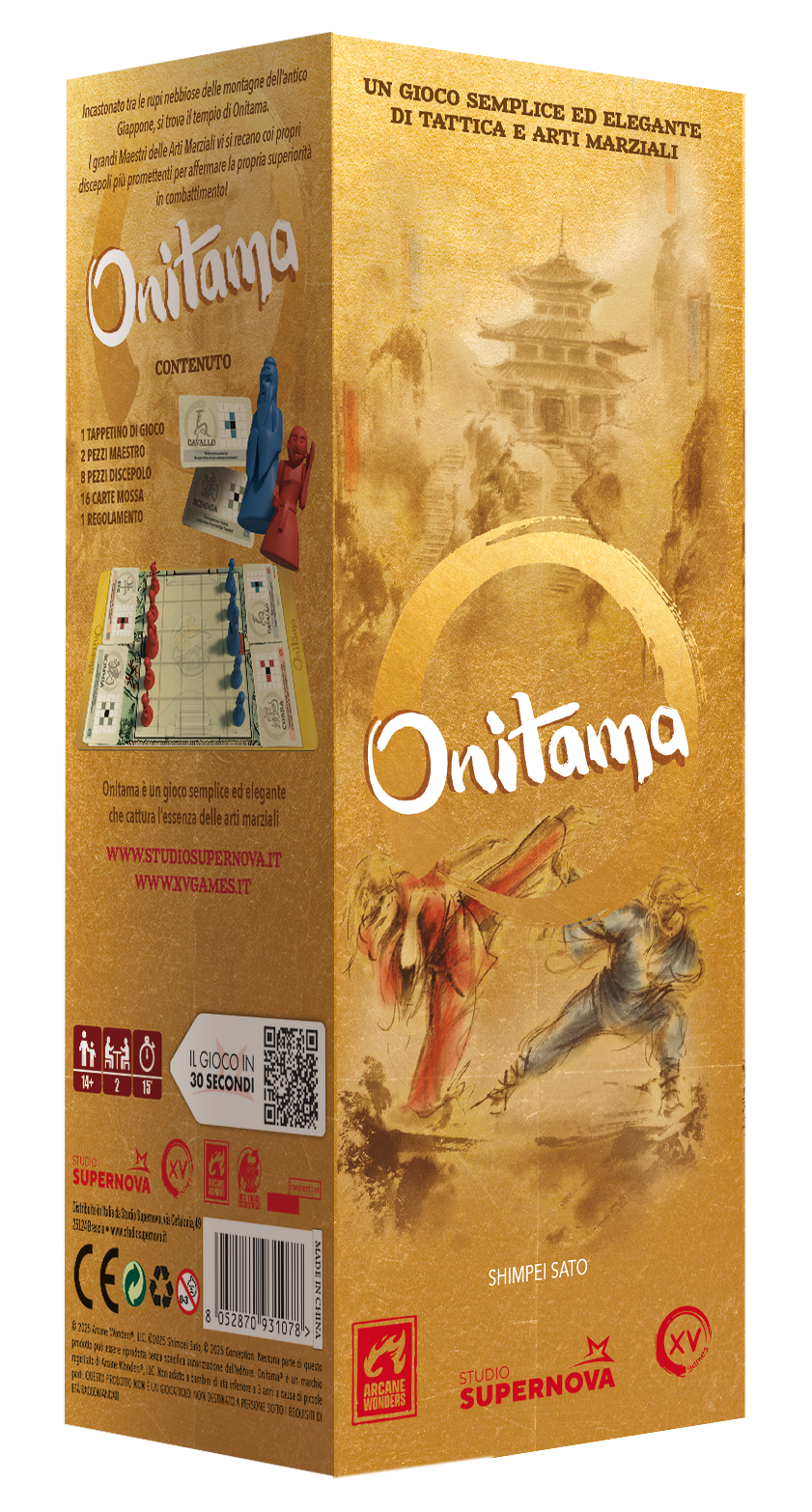 Studio Supernova Games Onitama gioco da tavolo 2 giocatori strategico