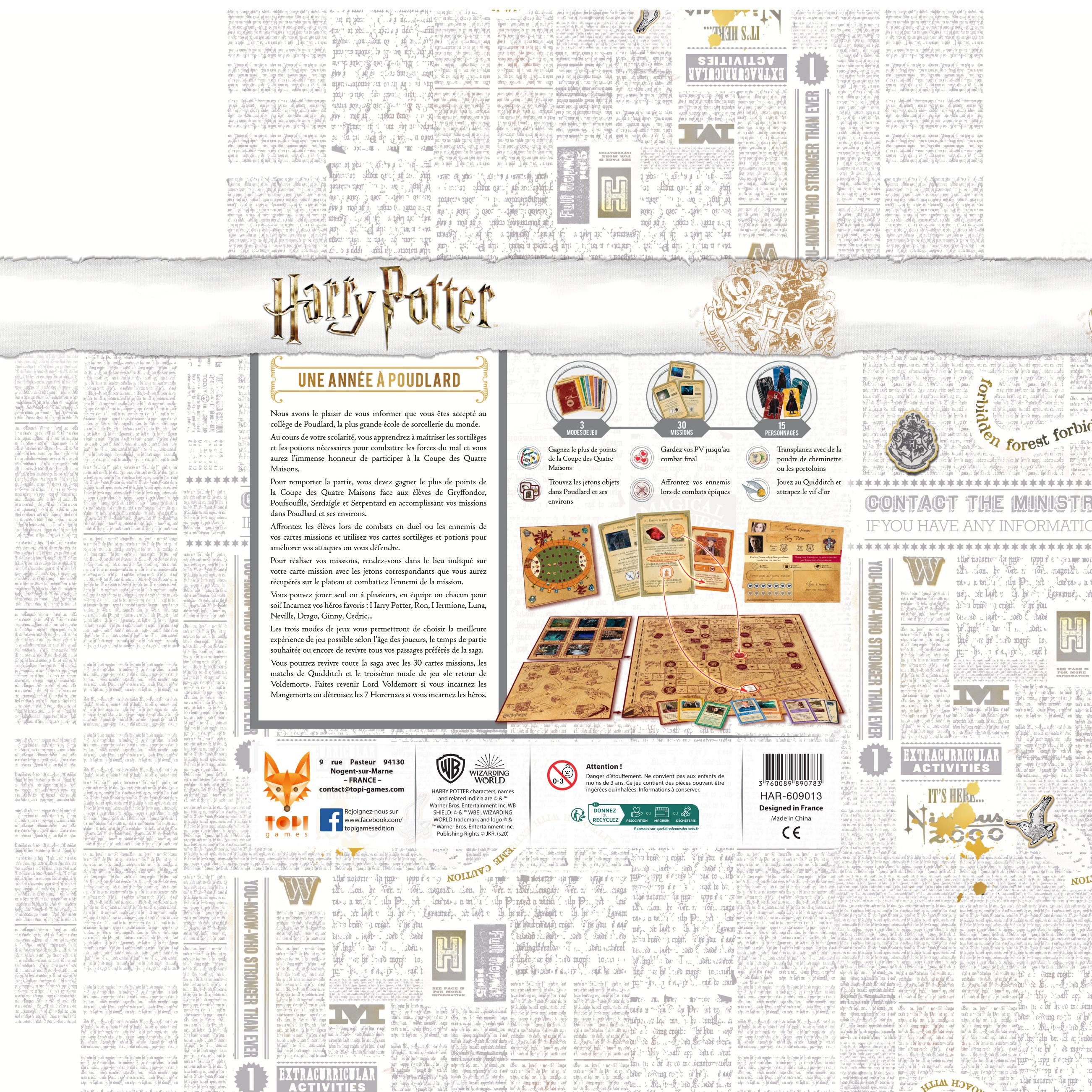 Topi Games Harry Potter A Year at Hogwarts gioco da tavolo edizione inglese