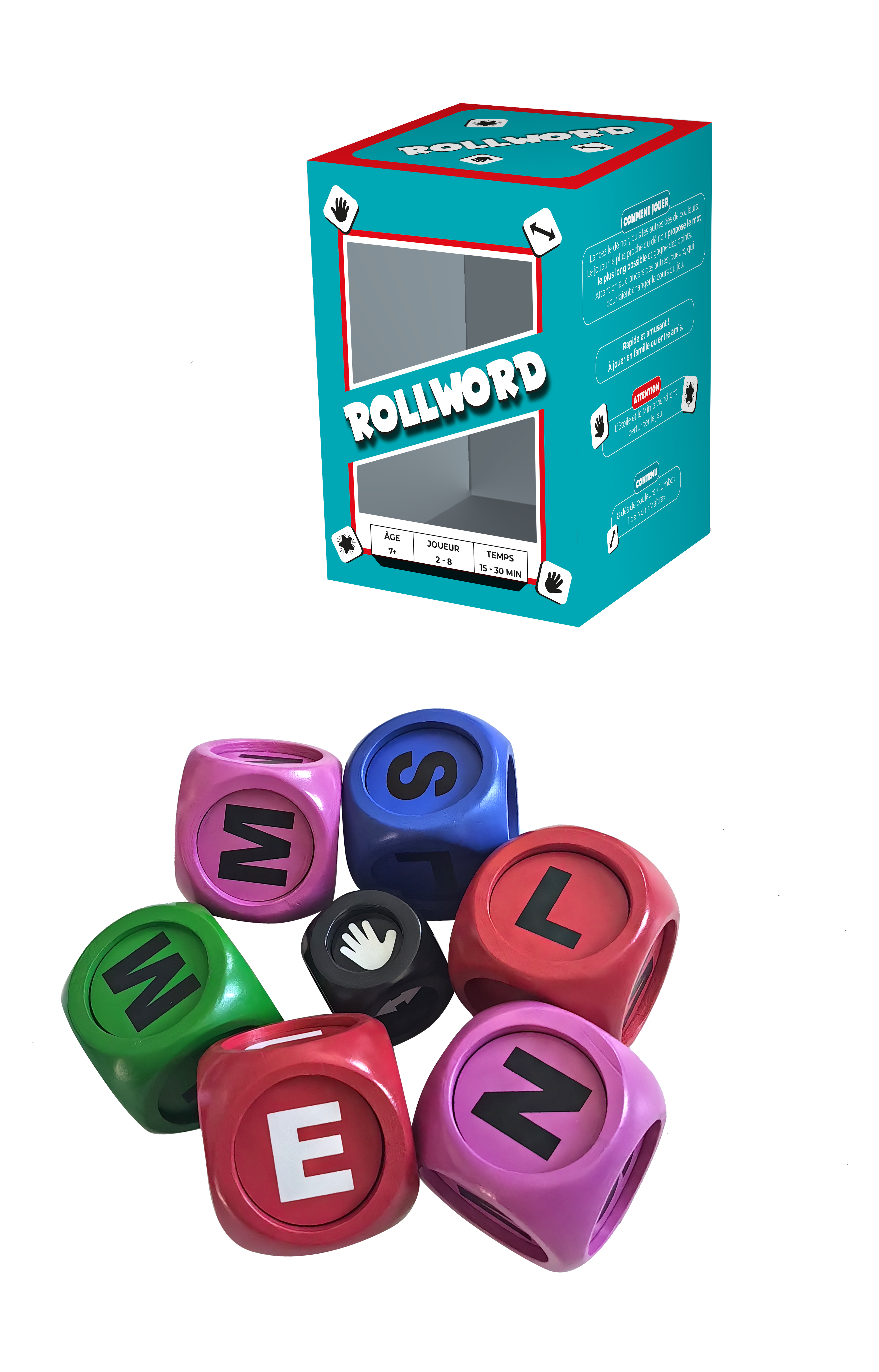 Topi Games Rollword gioco di carte lettere multilingue