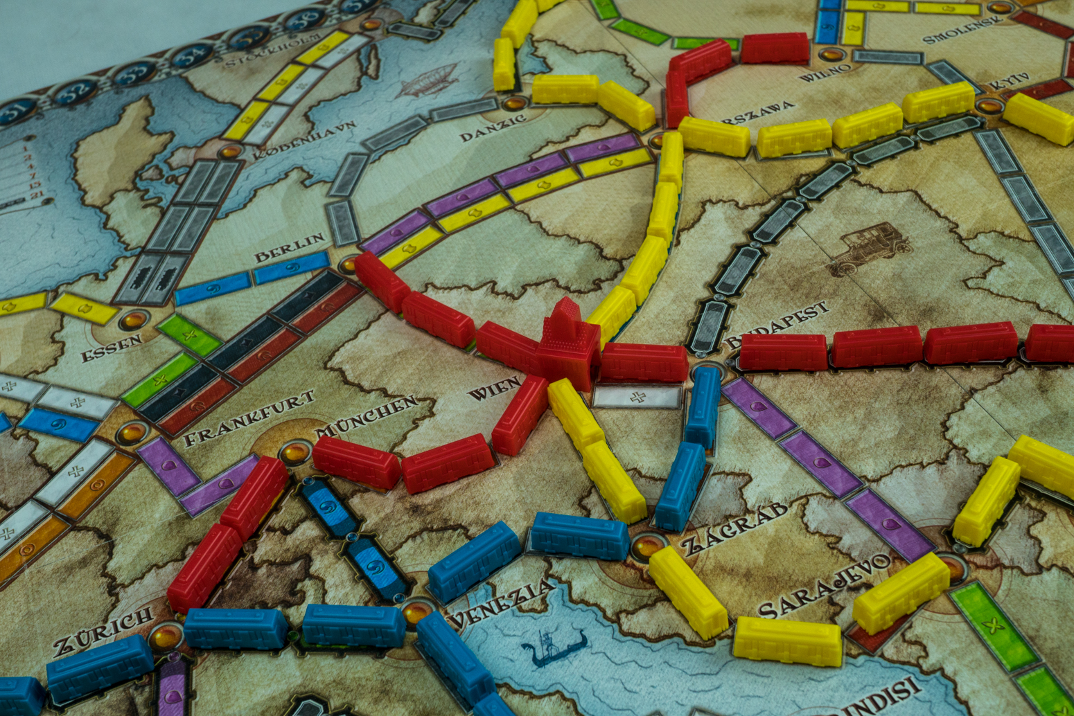 Niza Gams Ticket to Ride Europa gioco da tavolo famiglia