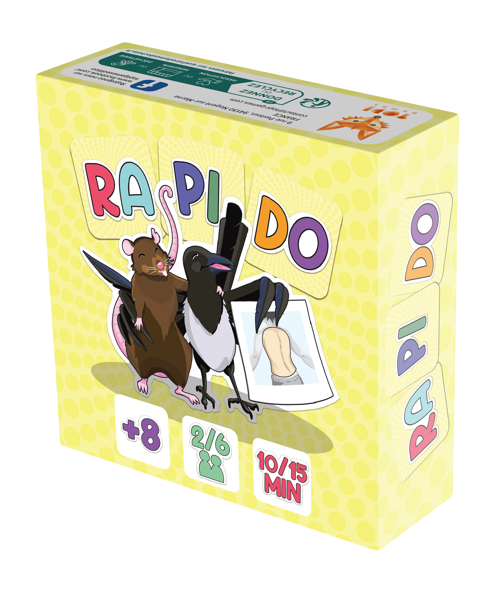 Topi Games Fast gioco di carte sillabe bambini