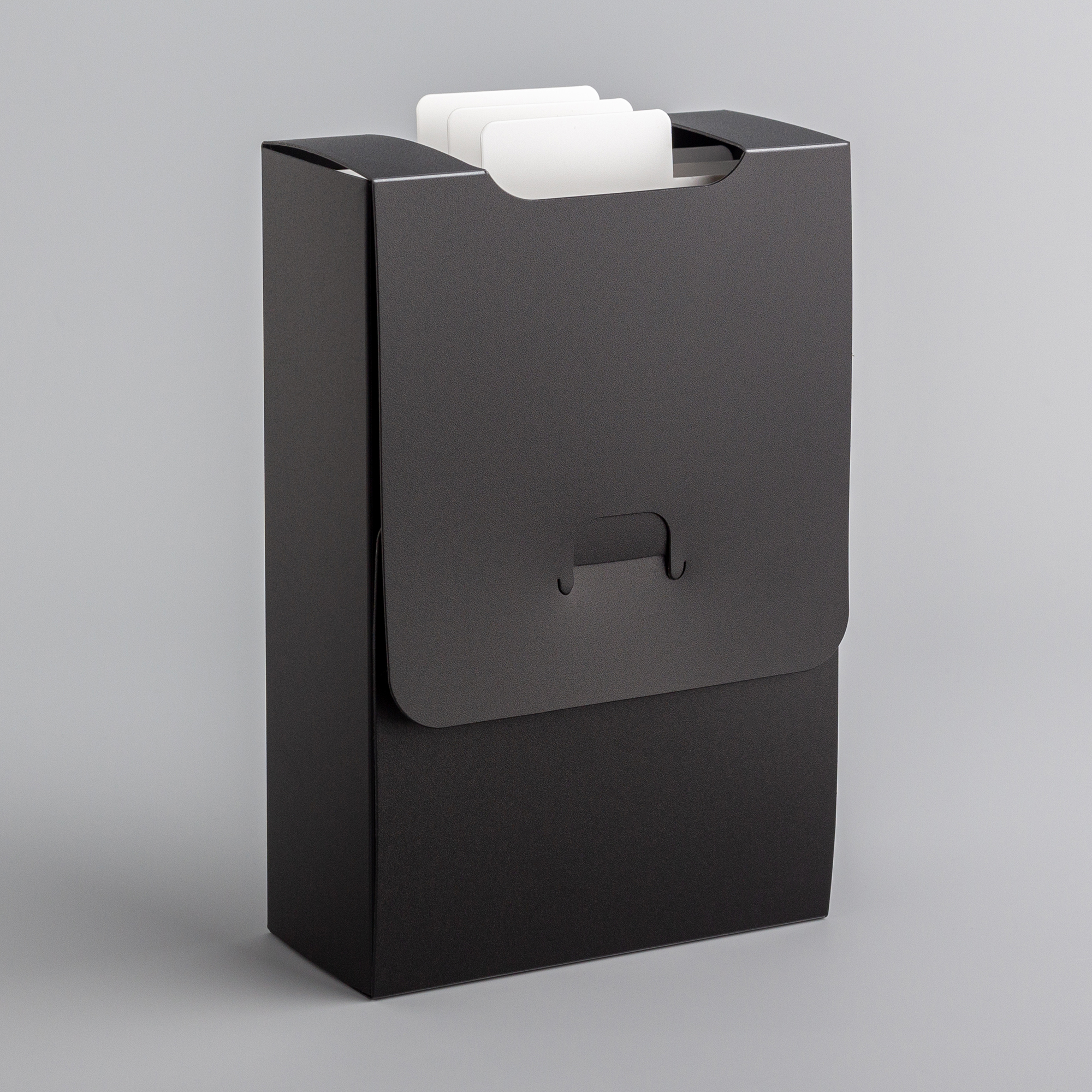 UniqCardFile Taro 40 mm schedario plastica nero carte