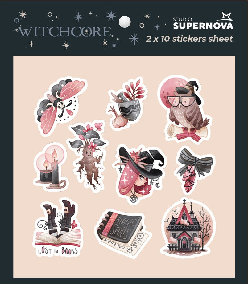 Studio Supernova Witchcore 2 Set Sticker 20 Pezzi Vinile