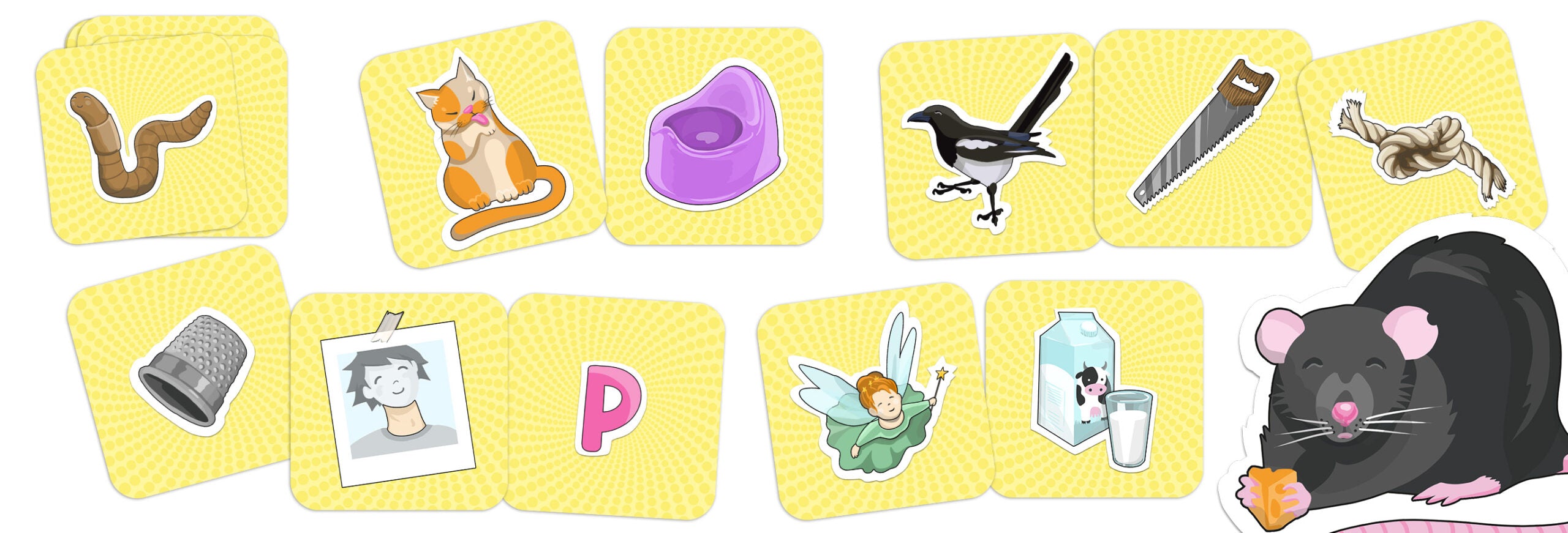 Topi Games Fast gioco di carte sillabe bambini