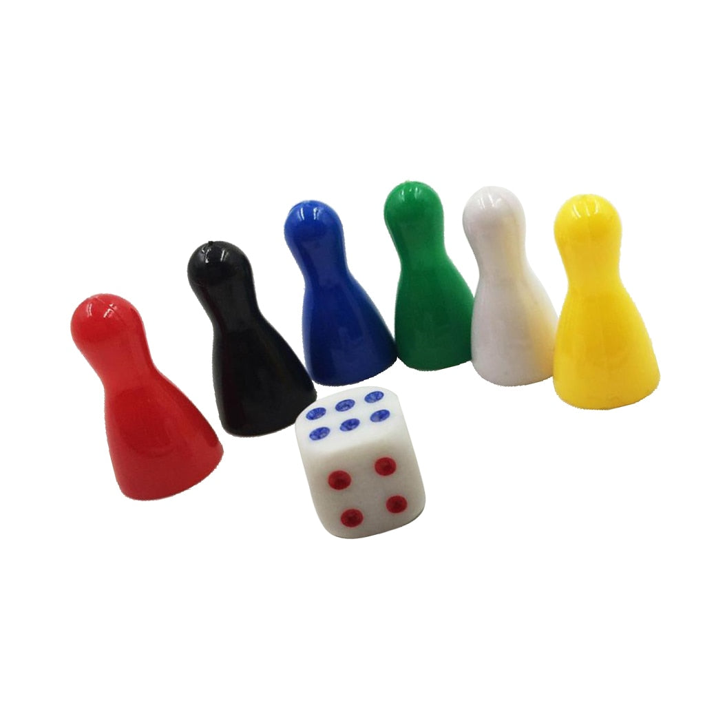 ION Games pedine colorate con dadi set 6 pezzi