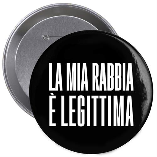 Non Si Può Più Dire Niente 8 Rabbia spilla nera 38 mm