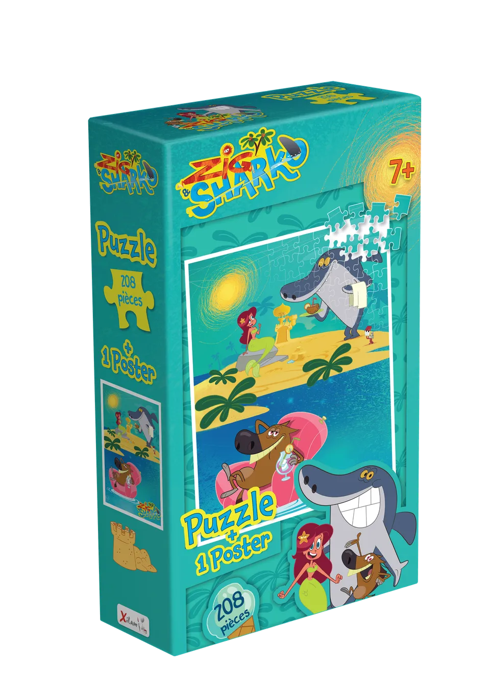 Topi Games Zig e Sharko puzzle 208 pezzi con poster