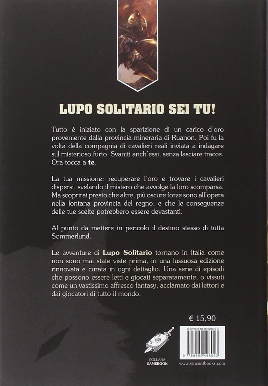 Raven Lupo Solitario L Altare del Sacrificio 4 librogame copertina rigida