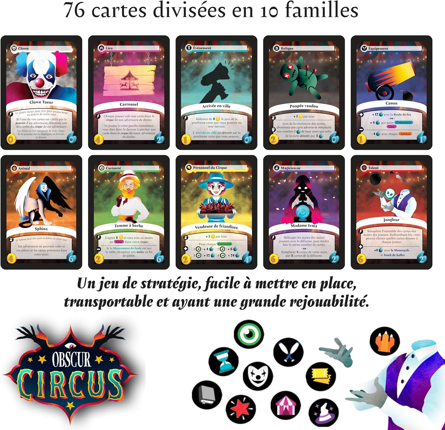 Topi Games Obscure Circus gioco da tavolo circo