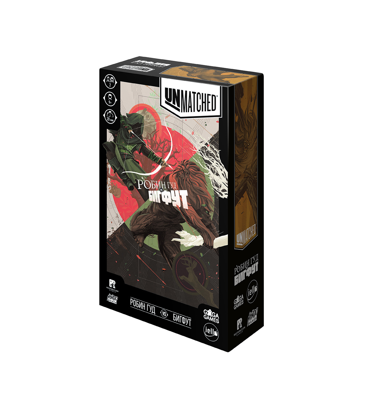 Niza Gams Unmatched Bigfoot vs Robin Hood gioco da tavolo 2 giocatori