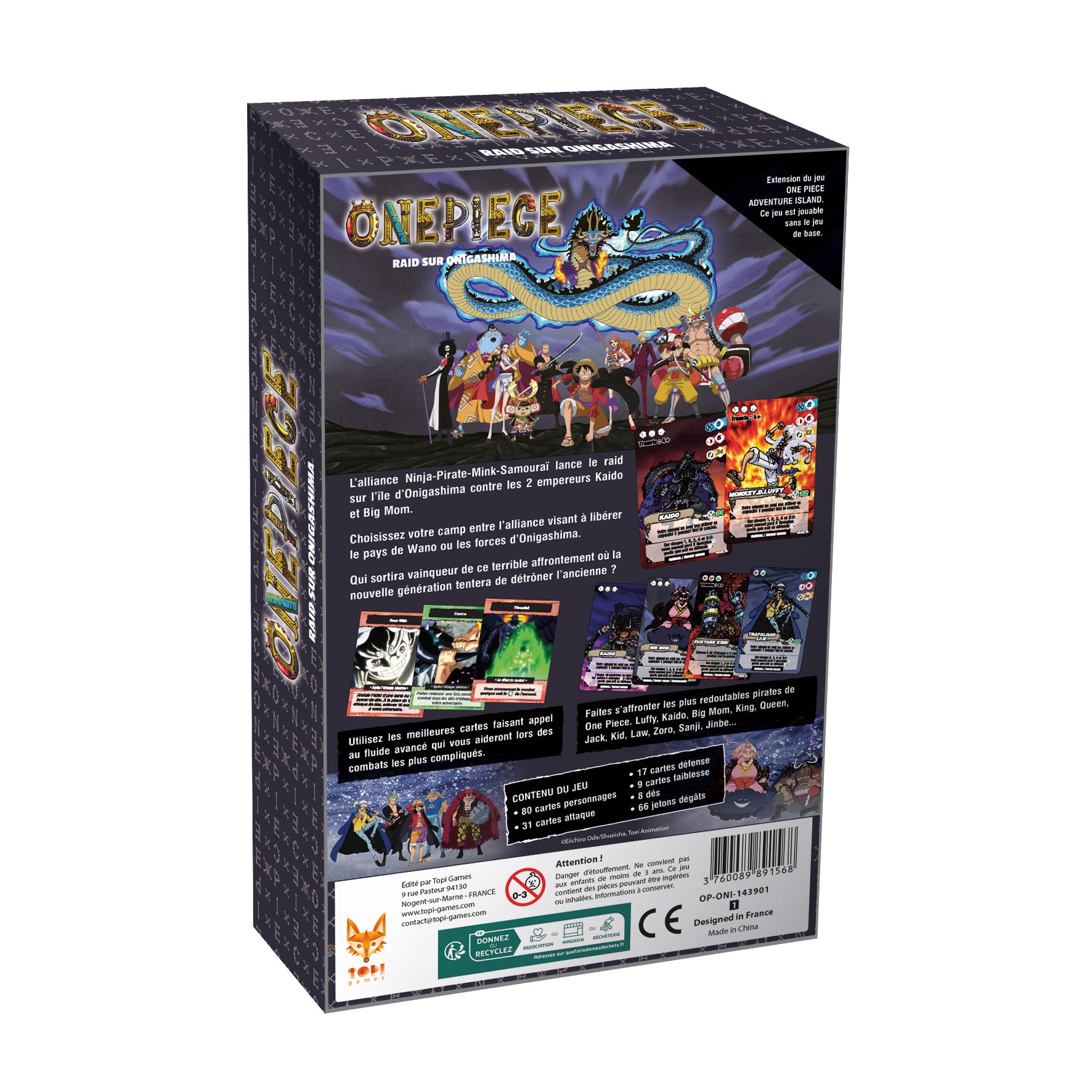 Topi Games One Piece Raid on Onigashima gioco da tavolo strategico