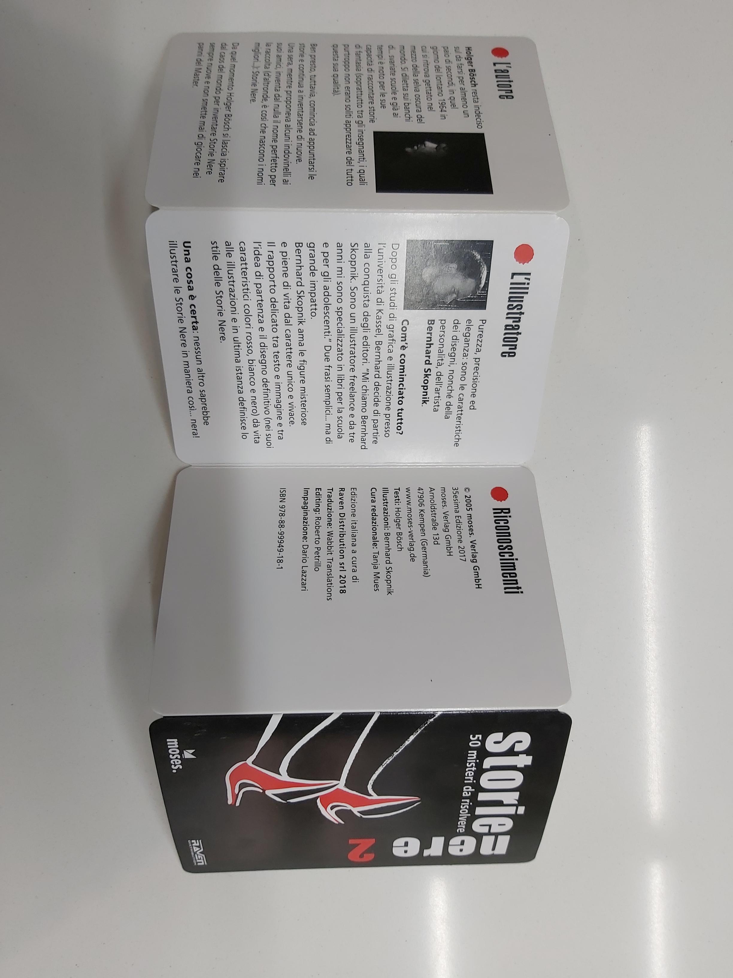 Raven Storie Nere Vol. 2 gioco carte 50 misteri