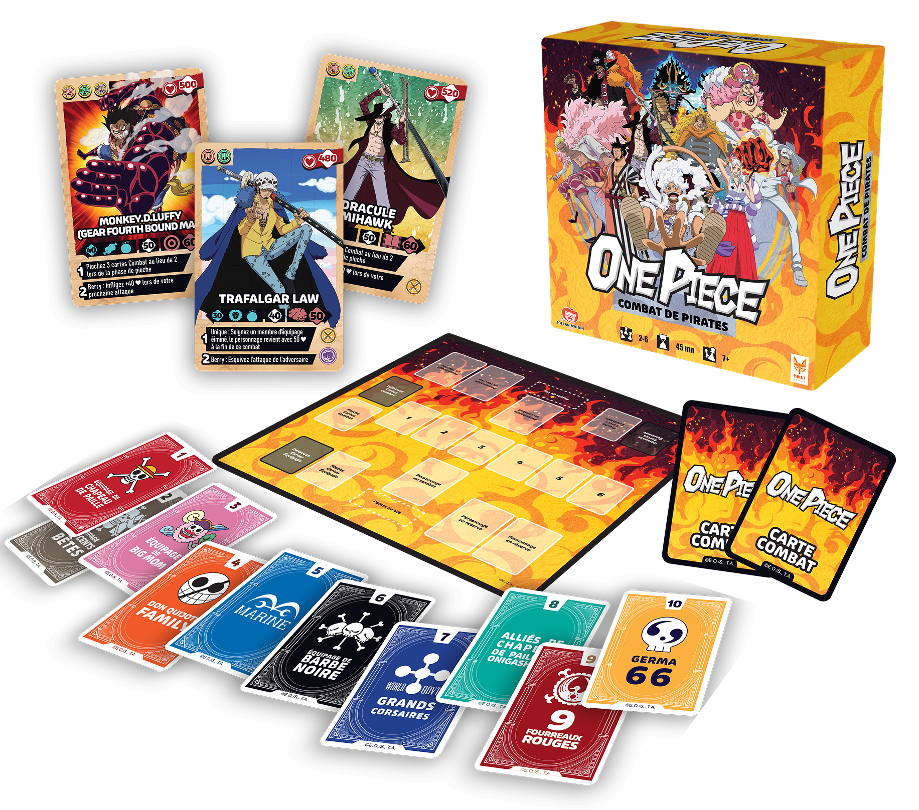 Topi Games One Piece Pirate Battle gioco da tavolo con carte equipaggio