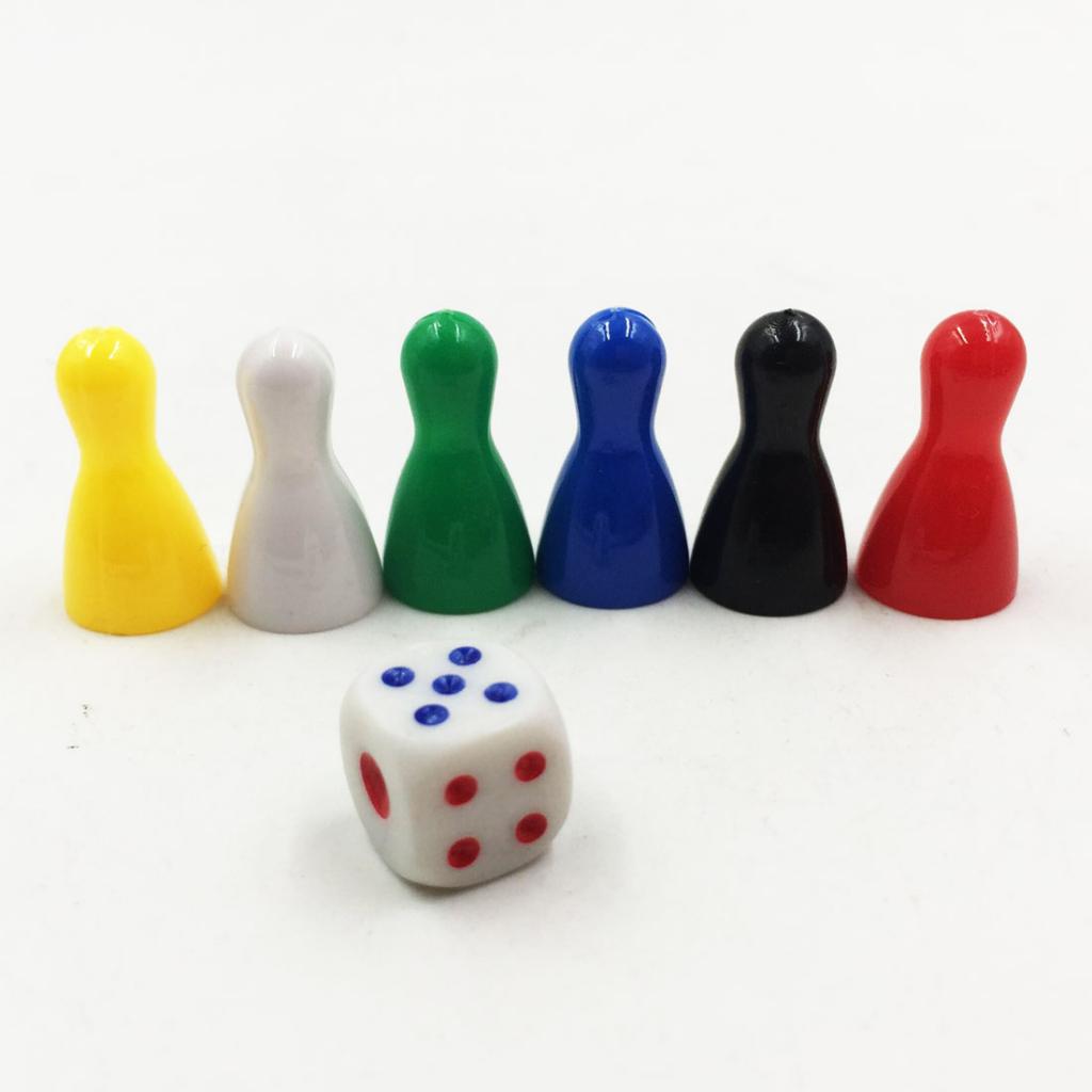 ION Games pedine colorate con dadi set 6 pezzi