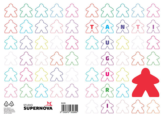 Studio Supernova Games BA06 Gioco Meeple biglietto auguri con busta