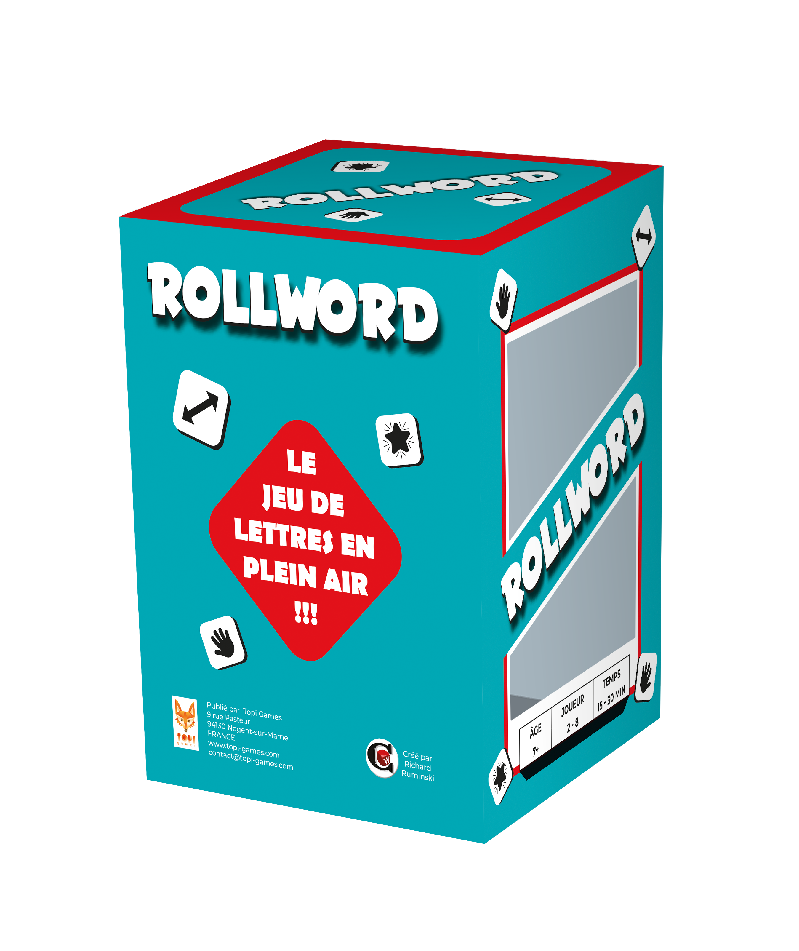 Topi Games Rollword gioco di carte lettere multilingue