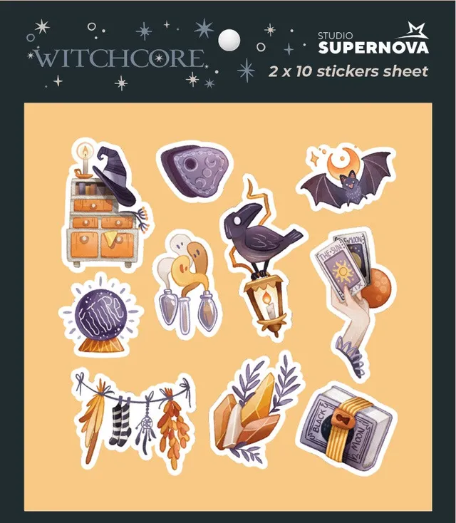 Studio Supernova Witchcore 3 set sticker 20 pz vinile