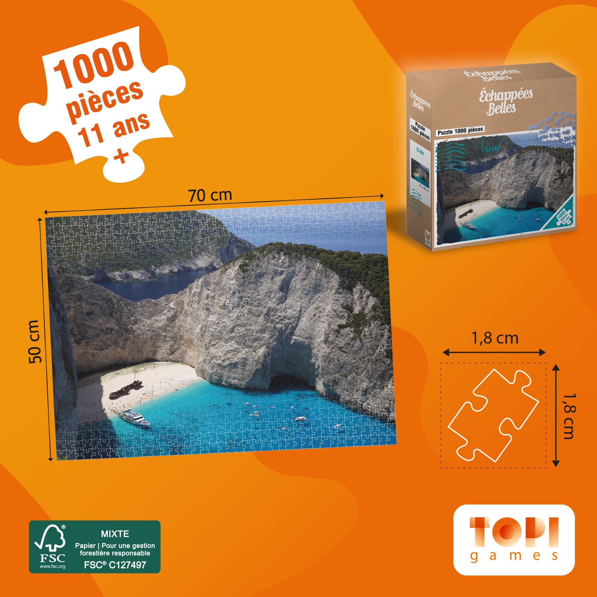 Topi Games Beautiful Escapes Creta puzzle 1000 pezzi