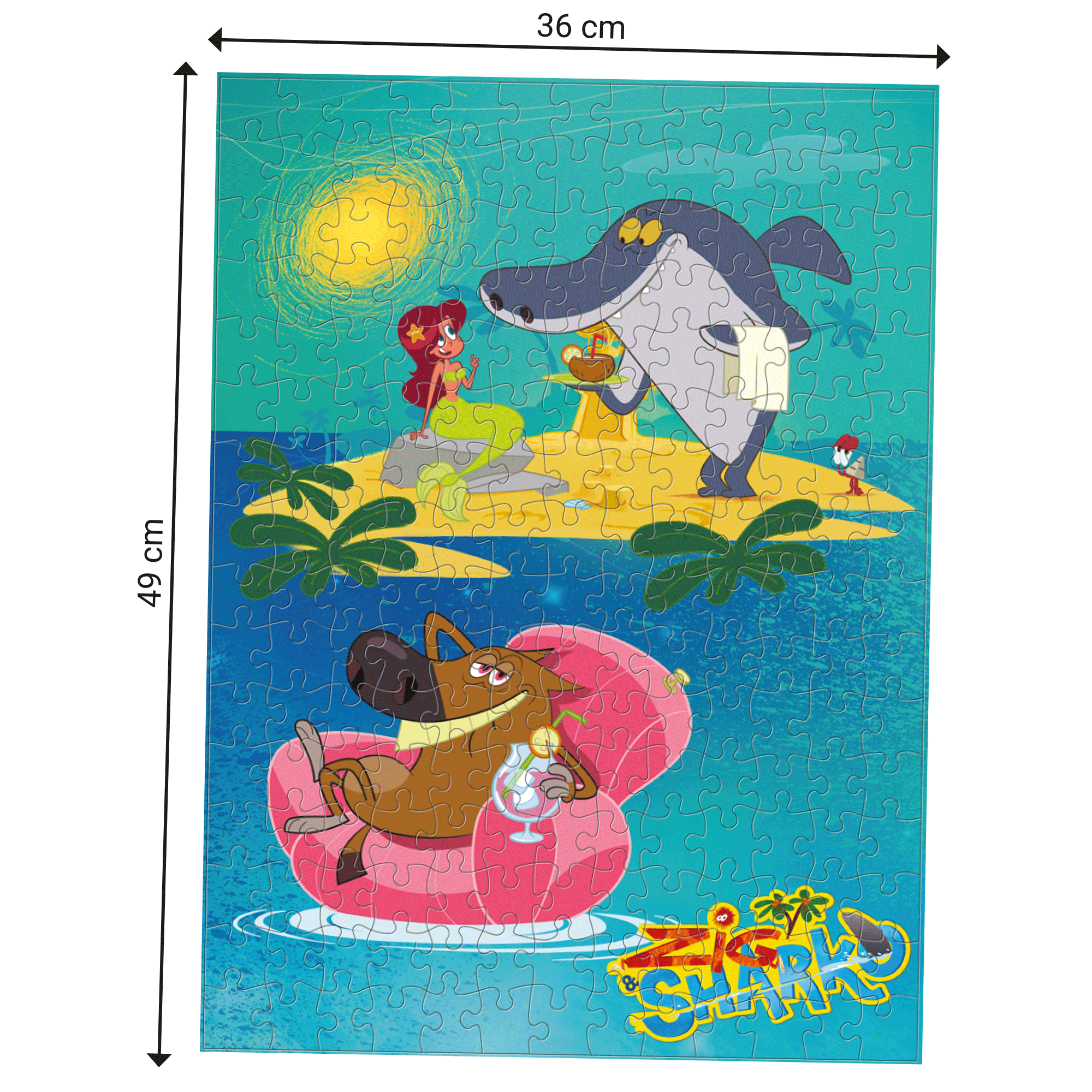 Topi Games Zig e Sharko puzzle 208 pezzi con poster