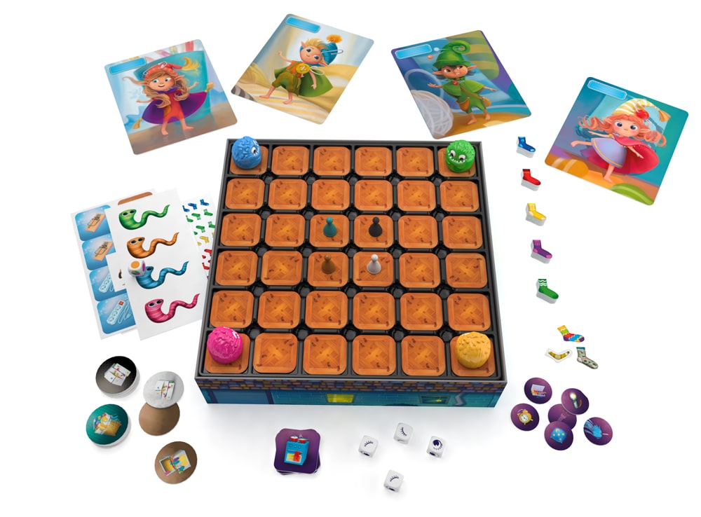 Mostri dei Calzini gioco da tavolo famiglia elfi