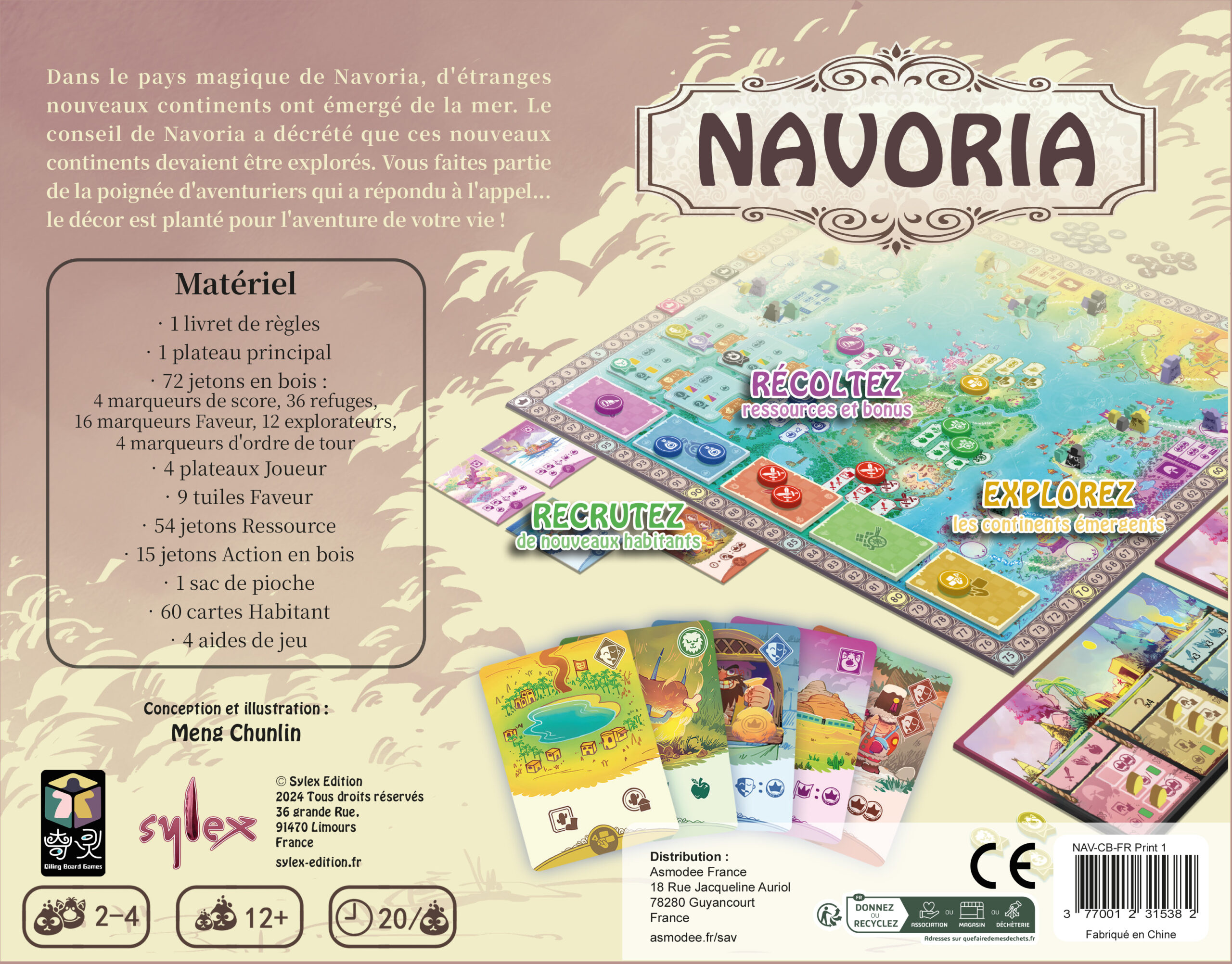 Sylex Edition Navoria gioco da tavolo edizione francese 45 min