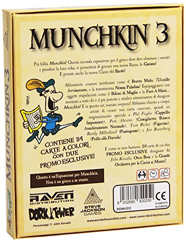 Raven Munchkin 3 Errori Clericali espansione con Gnomo