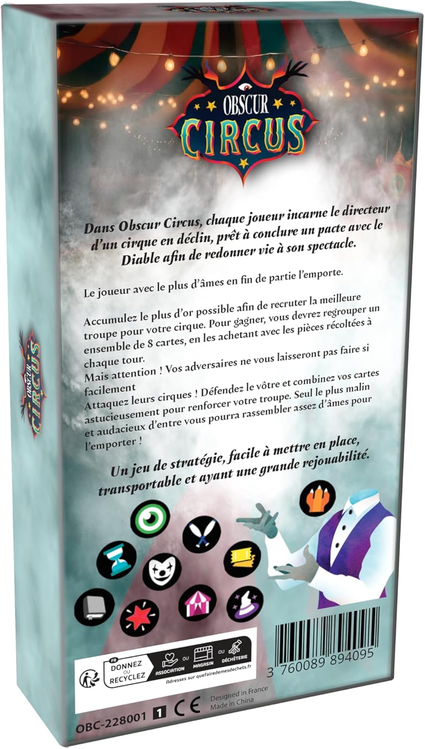 Topi Games Obscure Circus gioco da tavolo circo