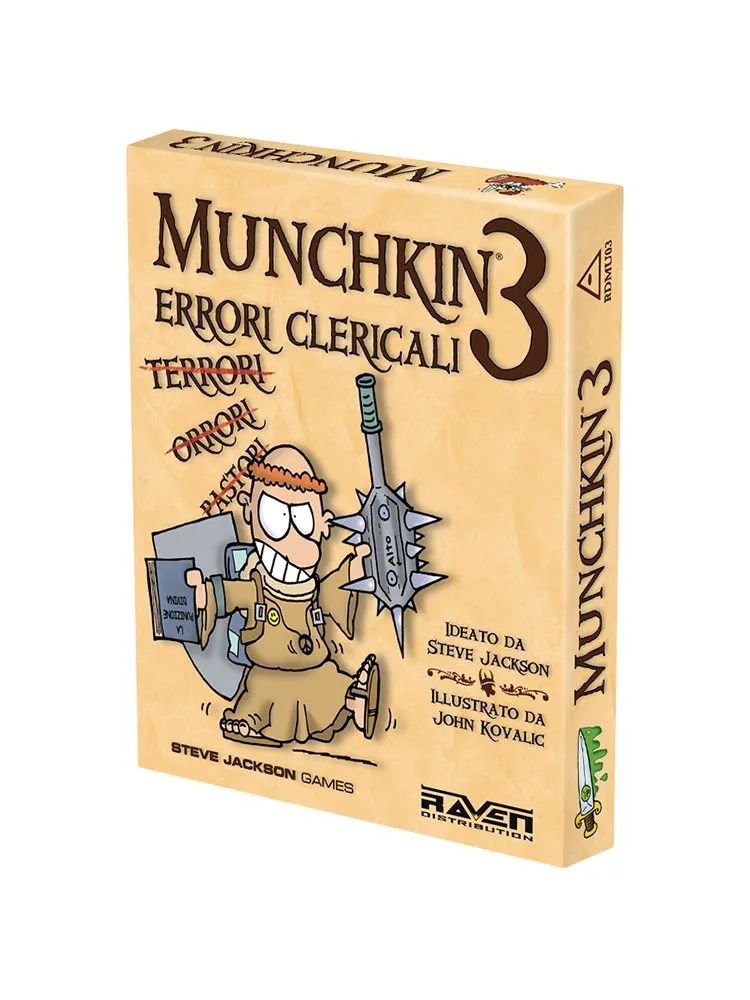 Raven Munchkin 3 Errori Clericali espansione con Gnomo