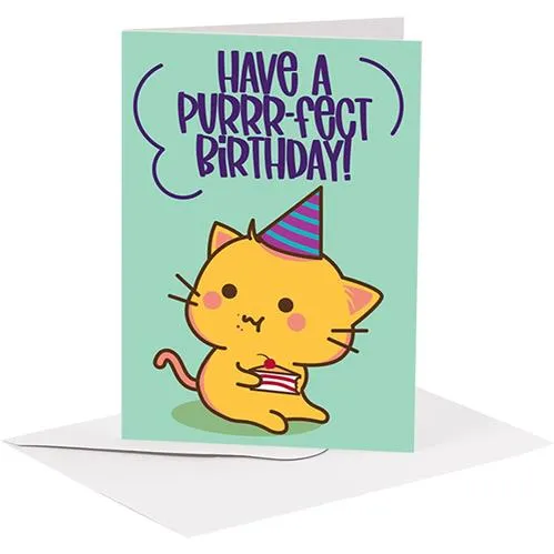 Studio Supernova BA03 Kawaii Purrr-fect biglietto auguri con busta