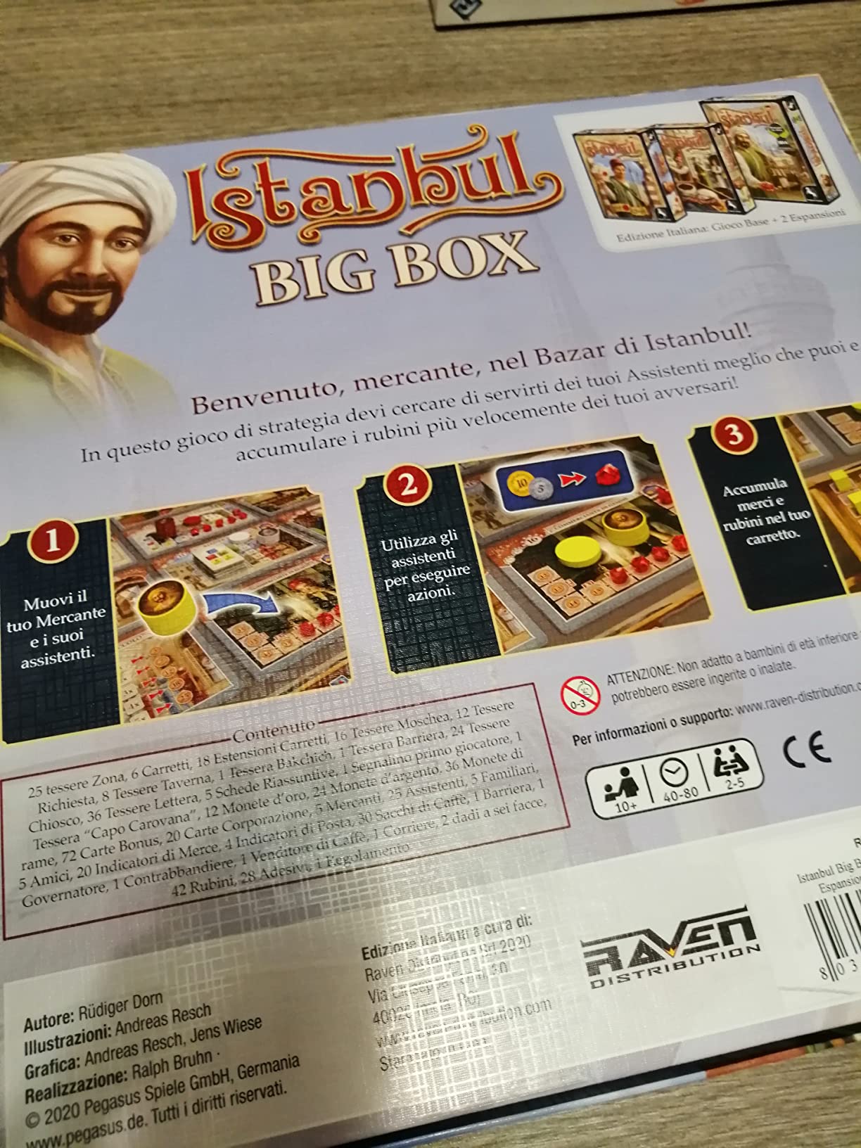 Raven Istanbul Big Box gioco da tavolo 2-5 giocatori espansioni