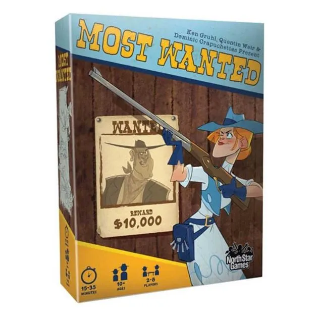North Star Games Most Wanted gioco carte western 2-8 giocatori