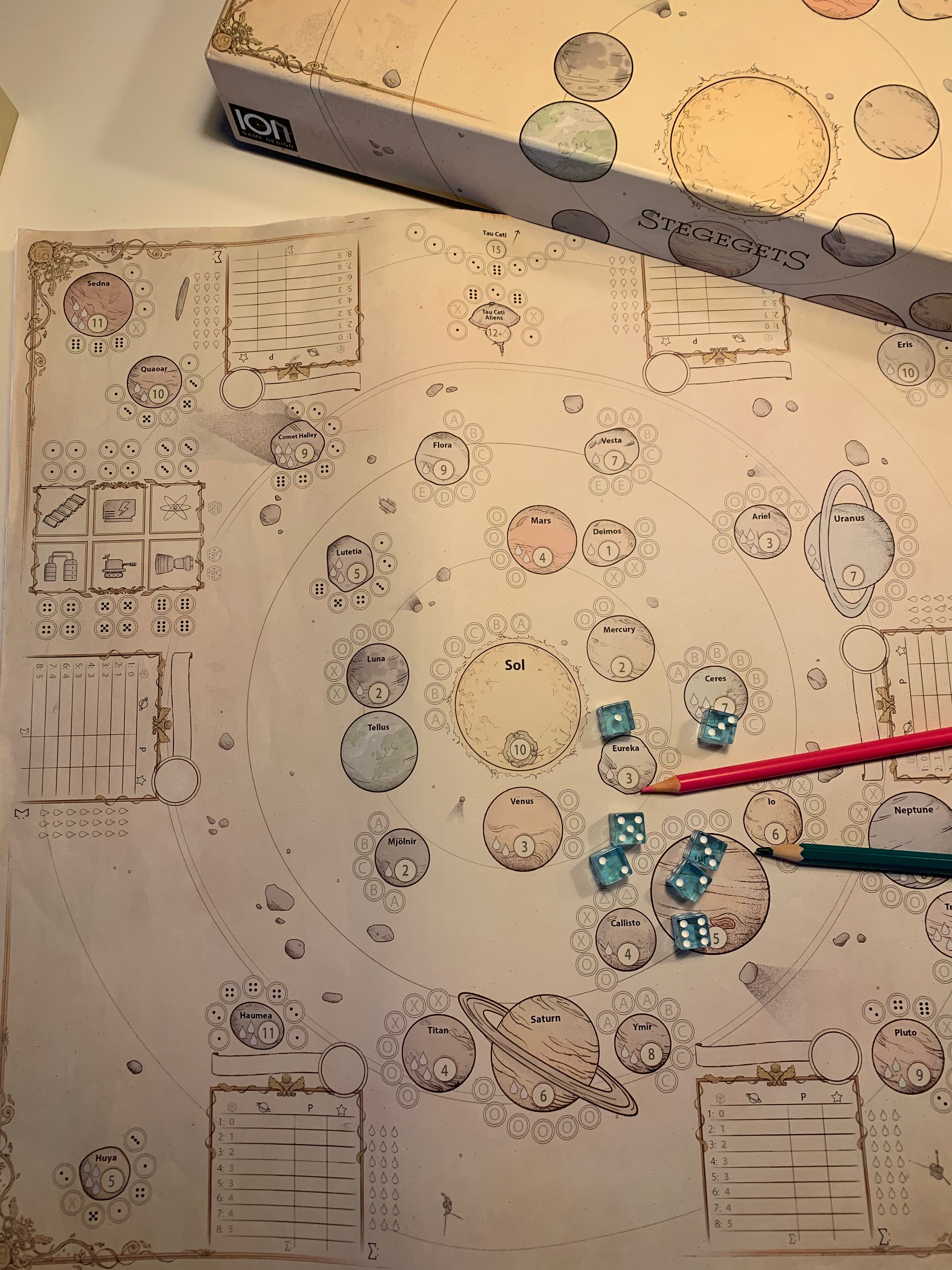 ION Games StegegetS Solar System gioco da tavolo famiglia