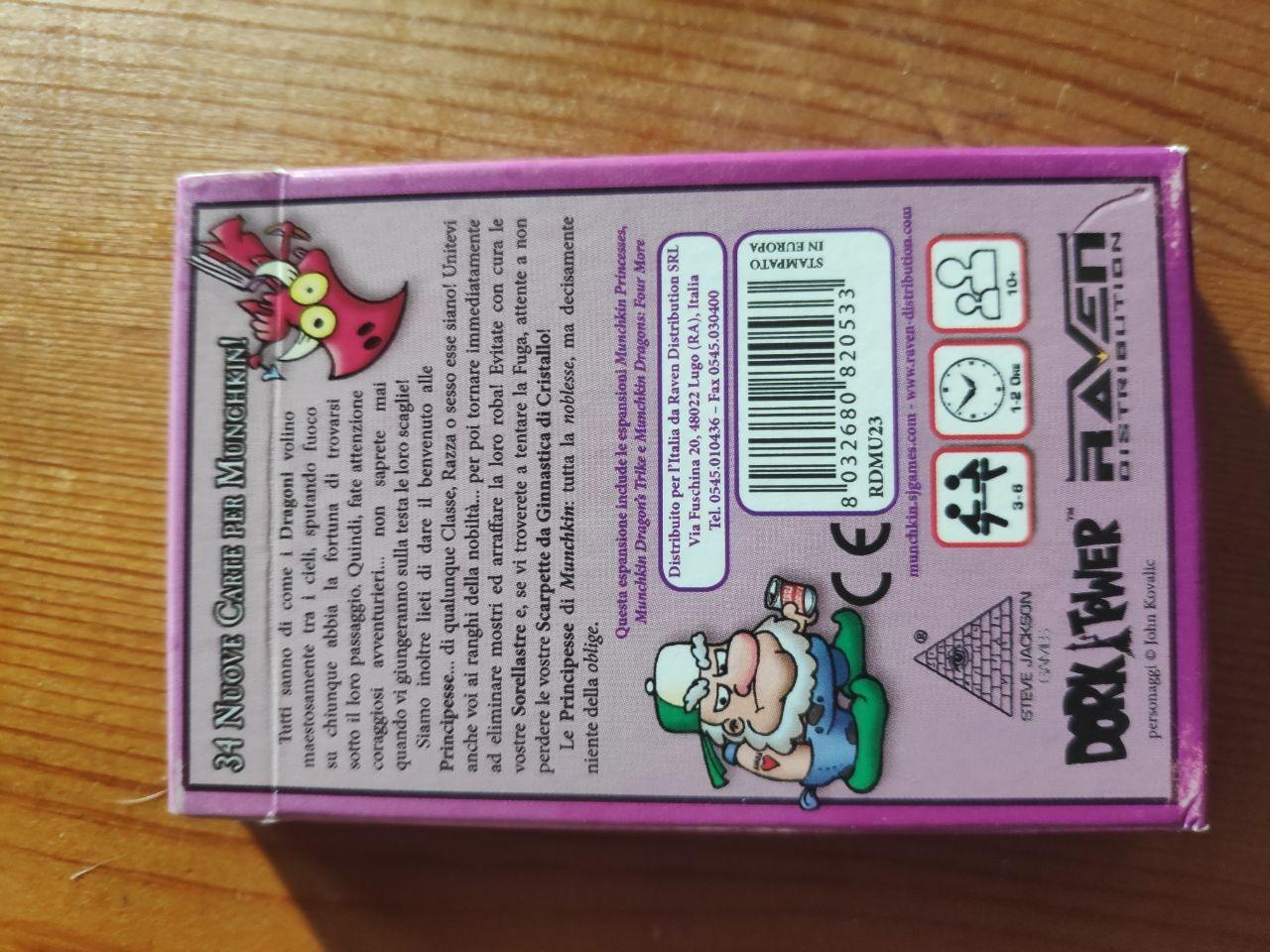 Raven Munchkin La Pupa e il Dragone espansione 34 carte