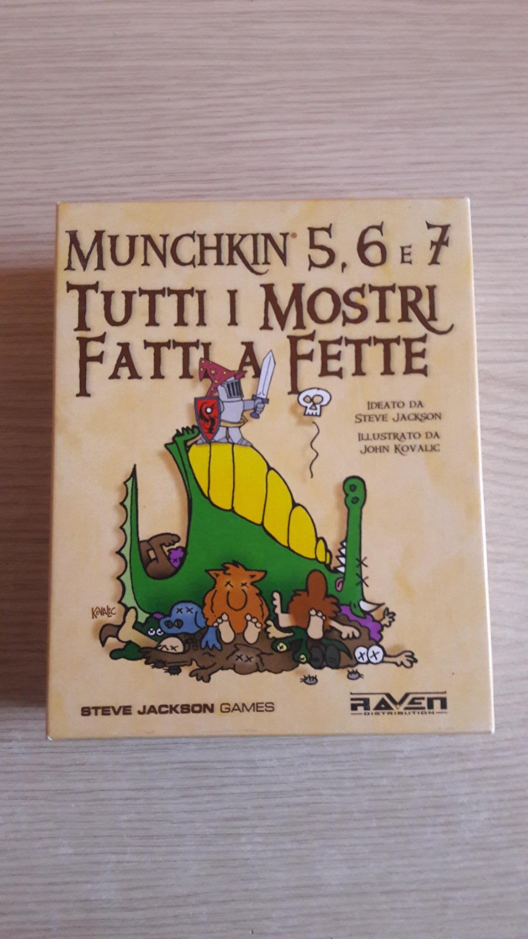 Raven Munchkin 5 6 e 7 Tutti i Mostri Fatti a Fette espansione con Ranger