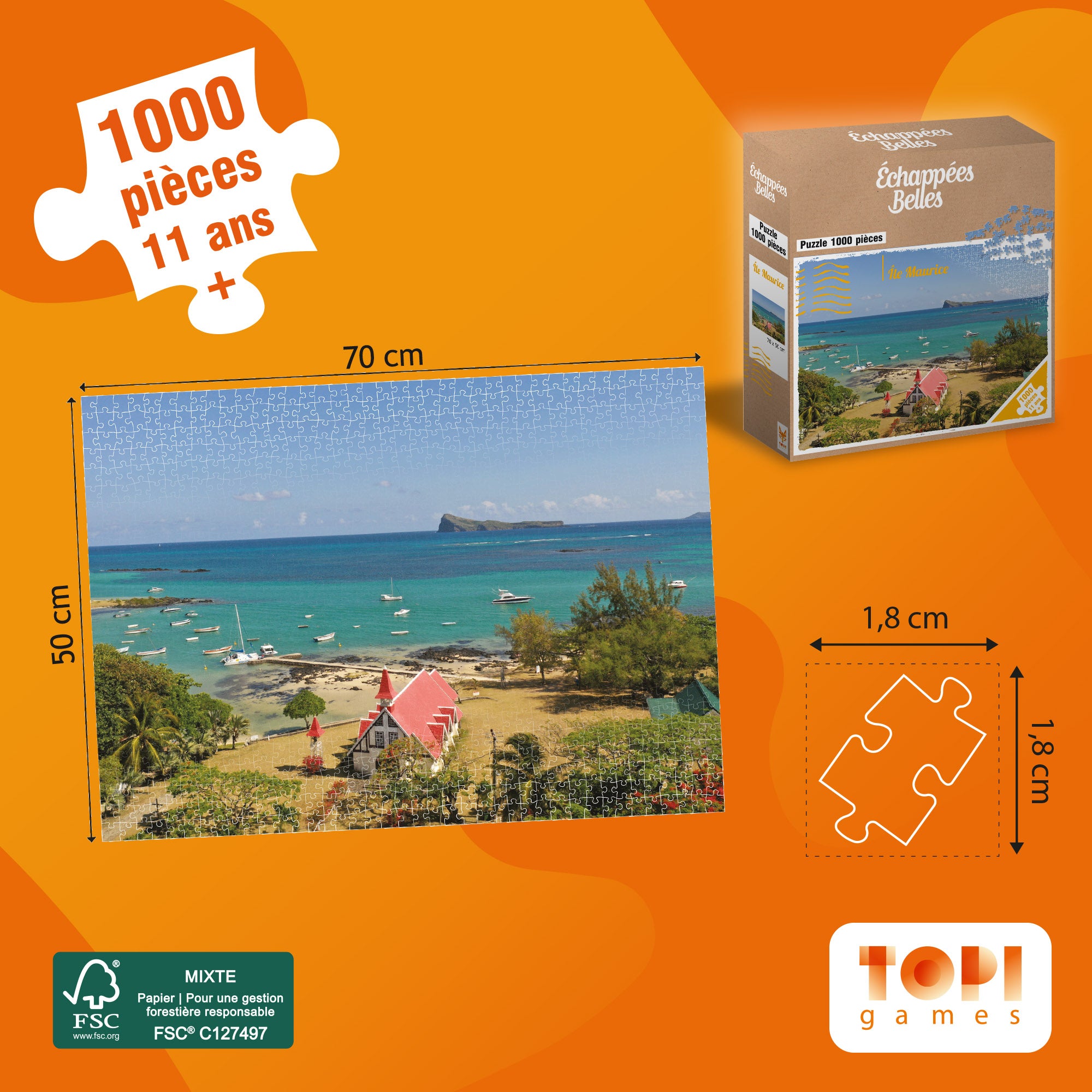 Topi Games Beautiful Escapes Mauritius puzzle 1000 pezzi