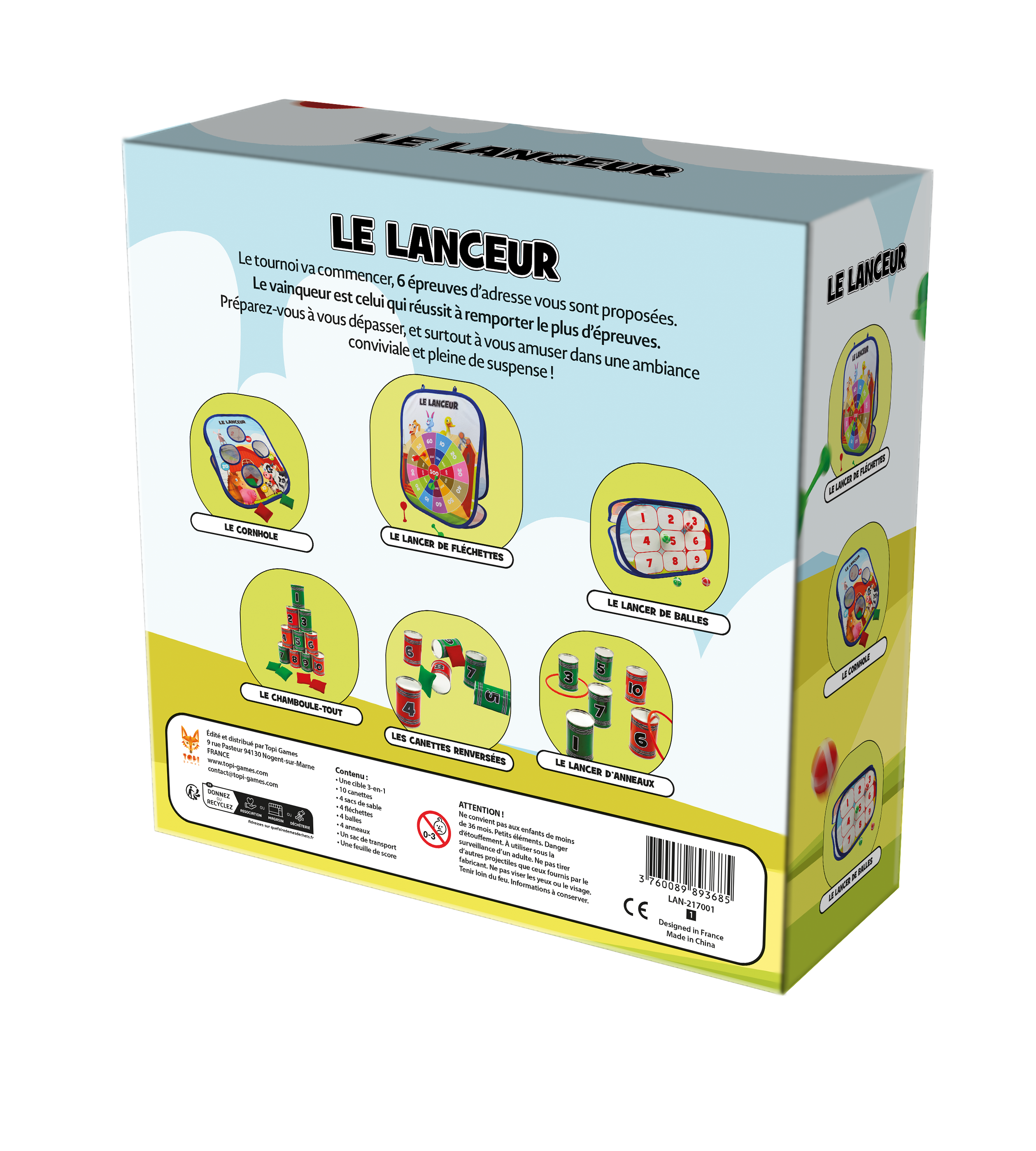 Topi Games The Pitcher gioco di lancio 6 sfide all’aperto