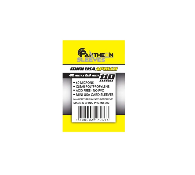 Pantheon Apollo Mini USA bustine 41x63 mm 110 pezzi