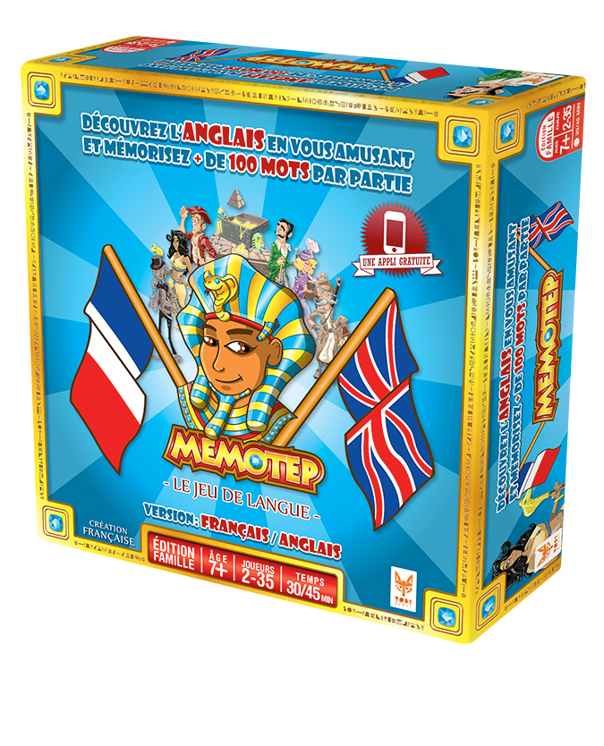 Topi Games Memotep francese inglese gioco di carte educativo