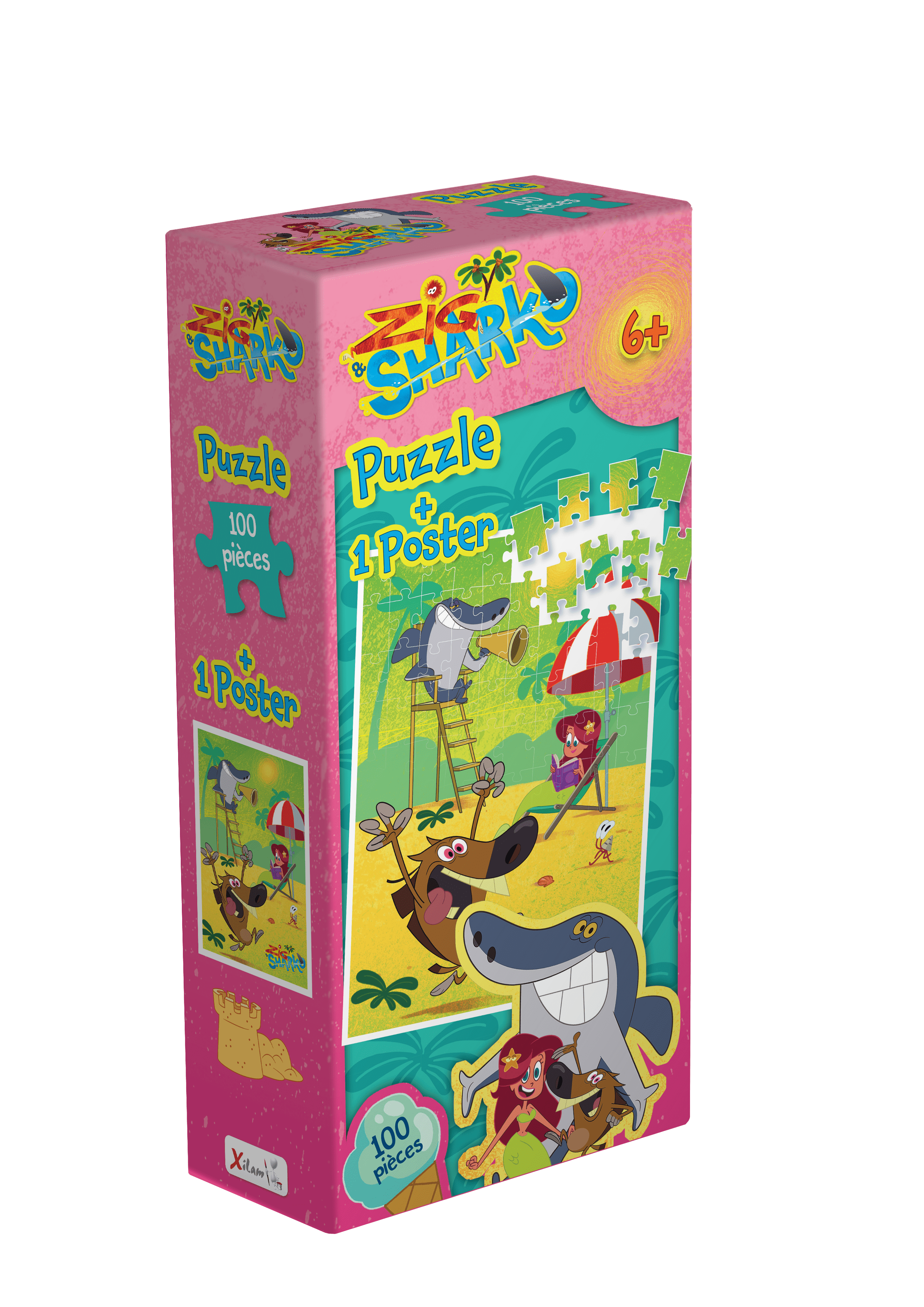 Topi Games Zig & Sharko puzzle 100 pezzi con poster