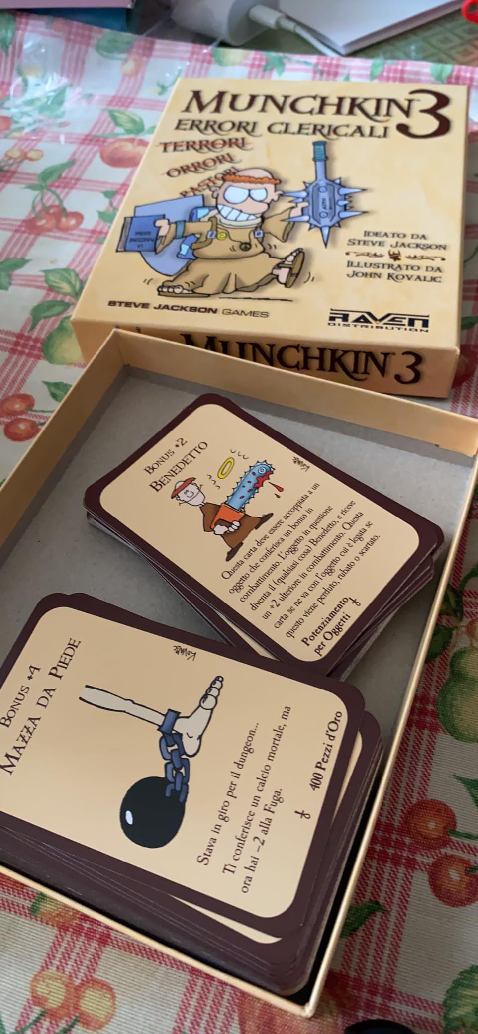 Raven Munchkin 3 Errori Clericali espansione con Gnomo