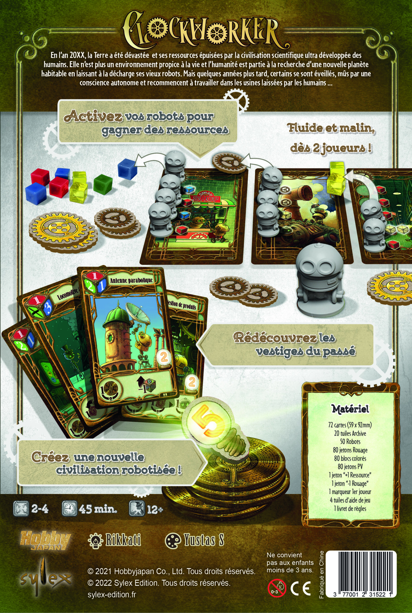 Sylex Edition Clockworker gioco da tavolo edizione francese