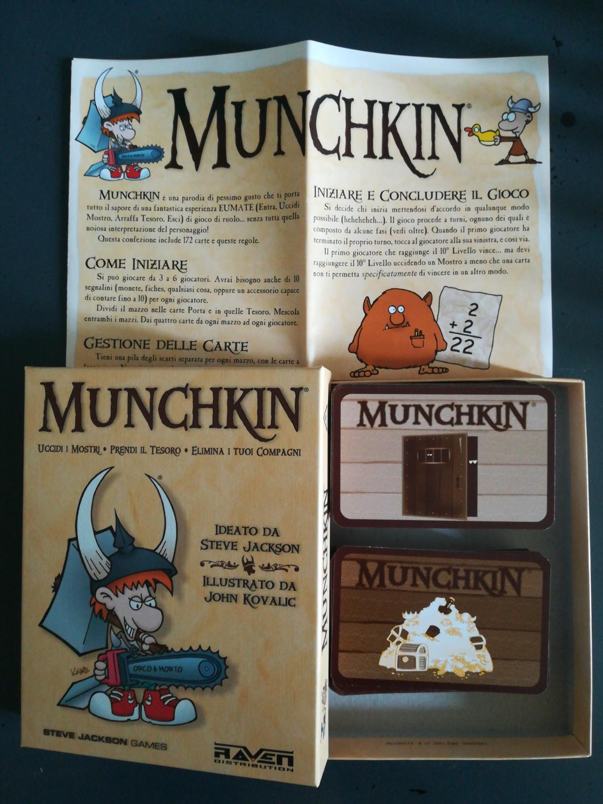 Raven Munchkin gioco di carte italiano da 3 a 6 giocatori