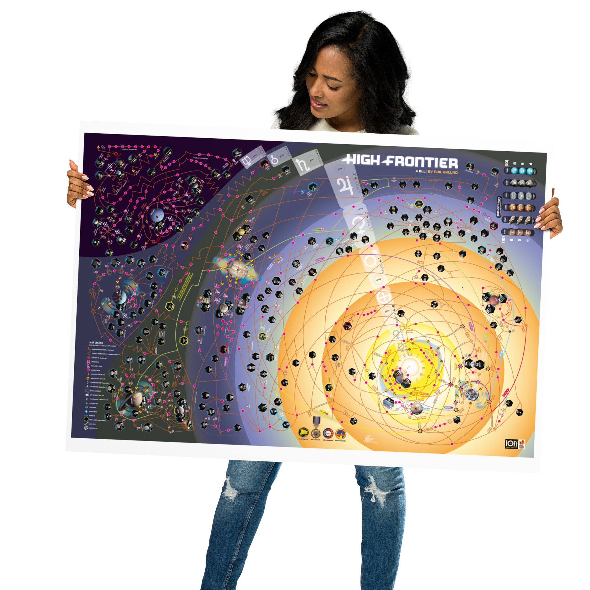 ION Games High Frontier 4 All Map poster grande 70x100 cm