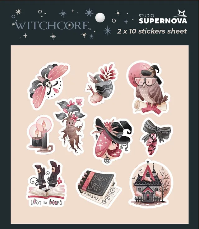 Studio Supernova Witchcore 2 Set Sticker 20 Pezzi Vinile