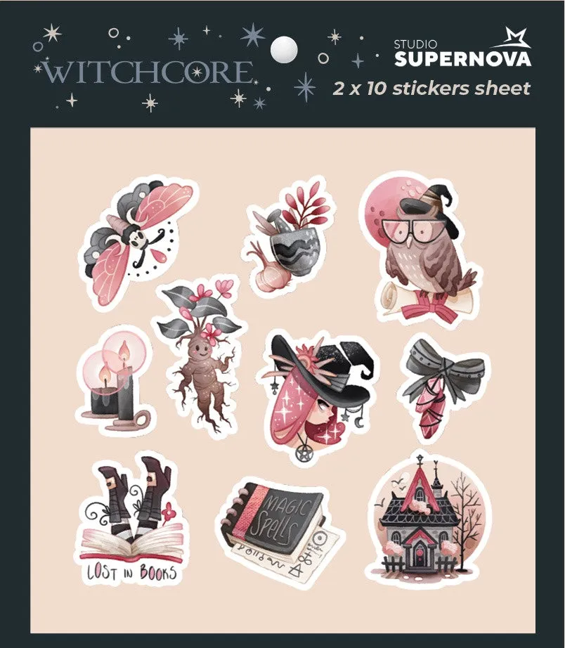 Studio Supernova Witchcore 2 Set Sticker 20 Pezzi Vinile