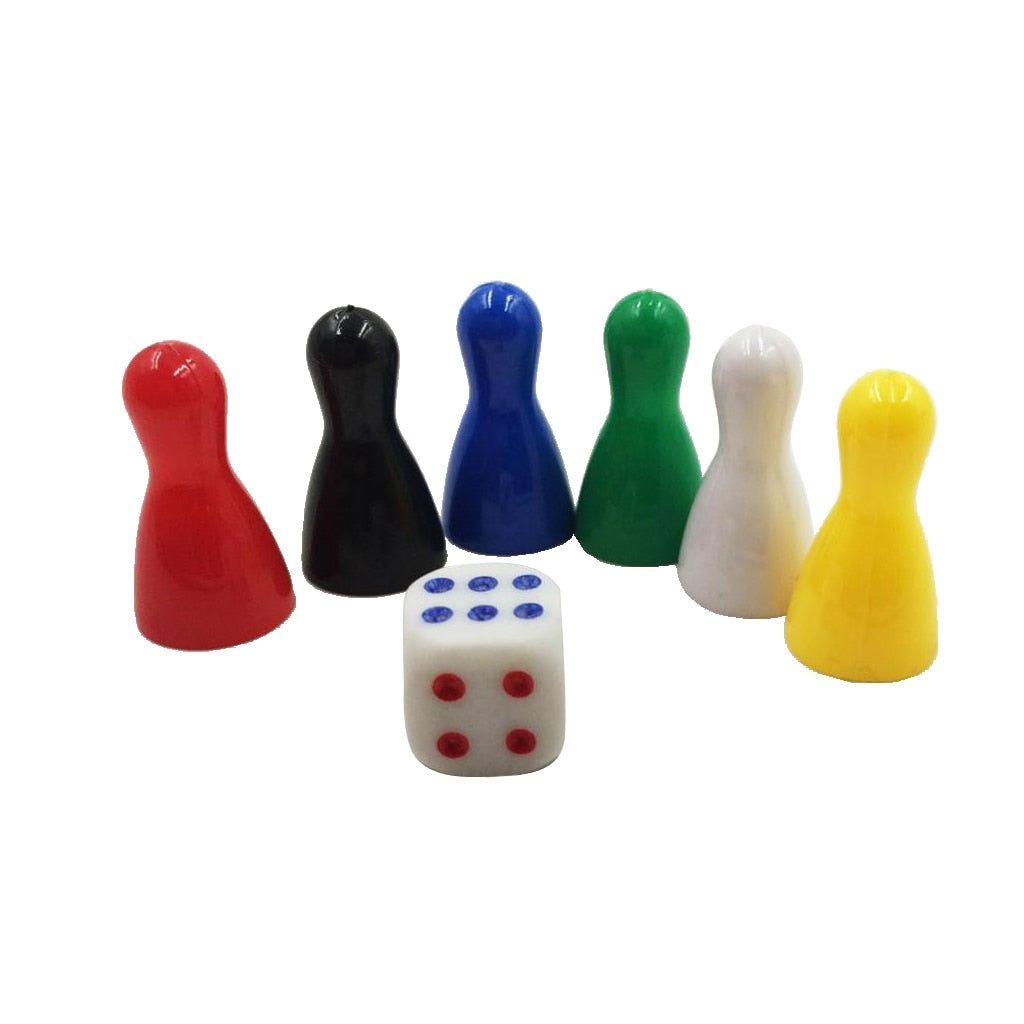 ION Games pedine colorate con dadi set 6 pezzi