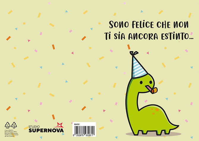 Studio Supernova BA02 Kawaii Estinto biglietto auguri con busta