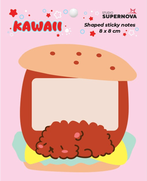 Studio Supernova Burger note adesive sagomate 50 fogli
