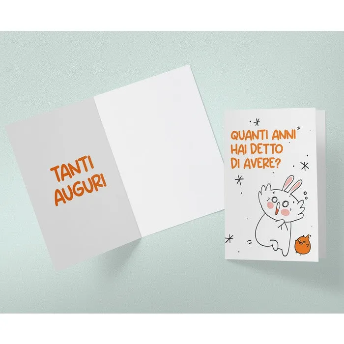 Studio Supernova BA23 Quanti Anni biglietto auguri con busta