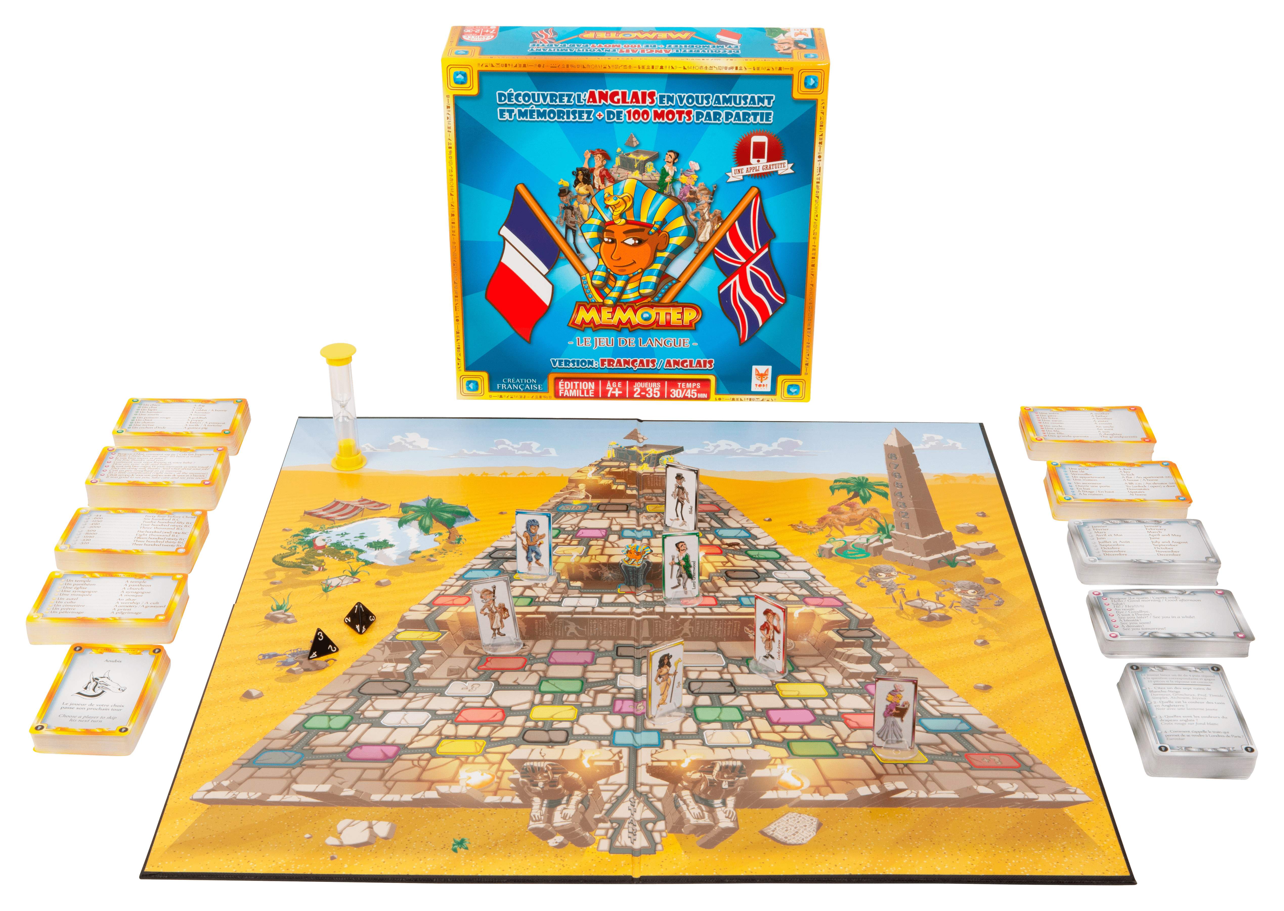 Topi Games Memotep francese inglese gioco di carte educativo